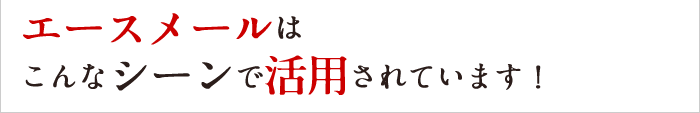 エースメールはこんなシーンで活用されています！