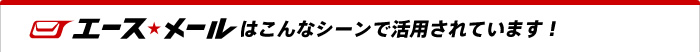 エースメールはこんなシーンで活用されています！